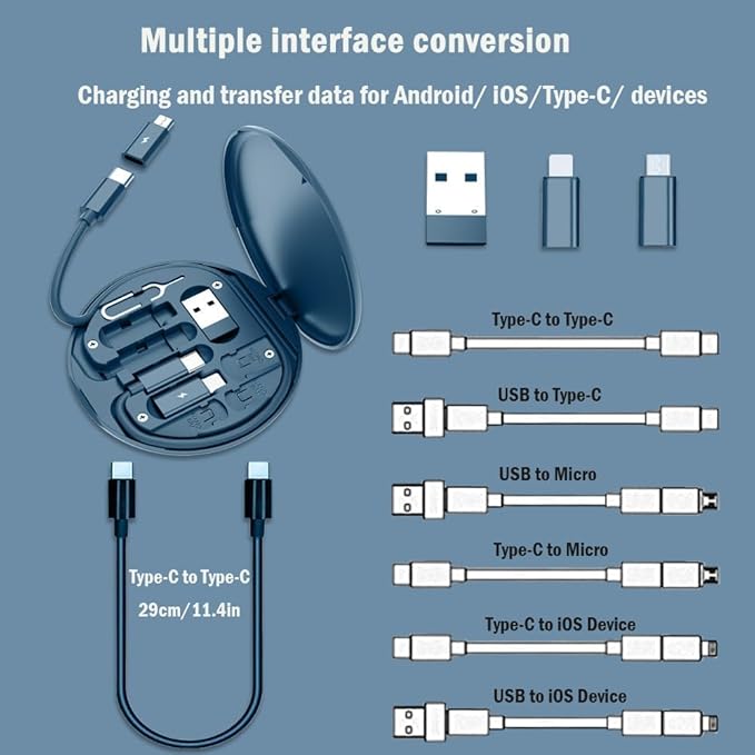 8-in-1 Multi-Connector Fast Charging Cable Kit for All Devices