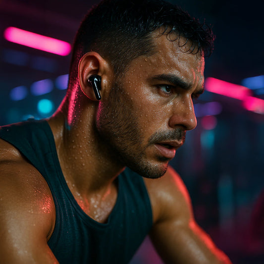 Pure Black Earbuds with Deep Bass, Quad Mic & 48H Playback