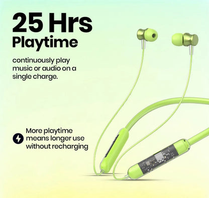 Transparent Bluetooth Neckband  | 72H Battery Life |HD Voice | Deep Bass
