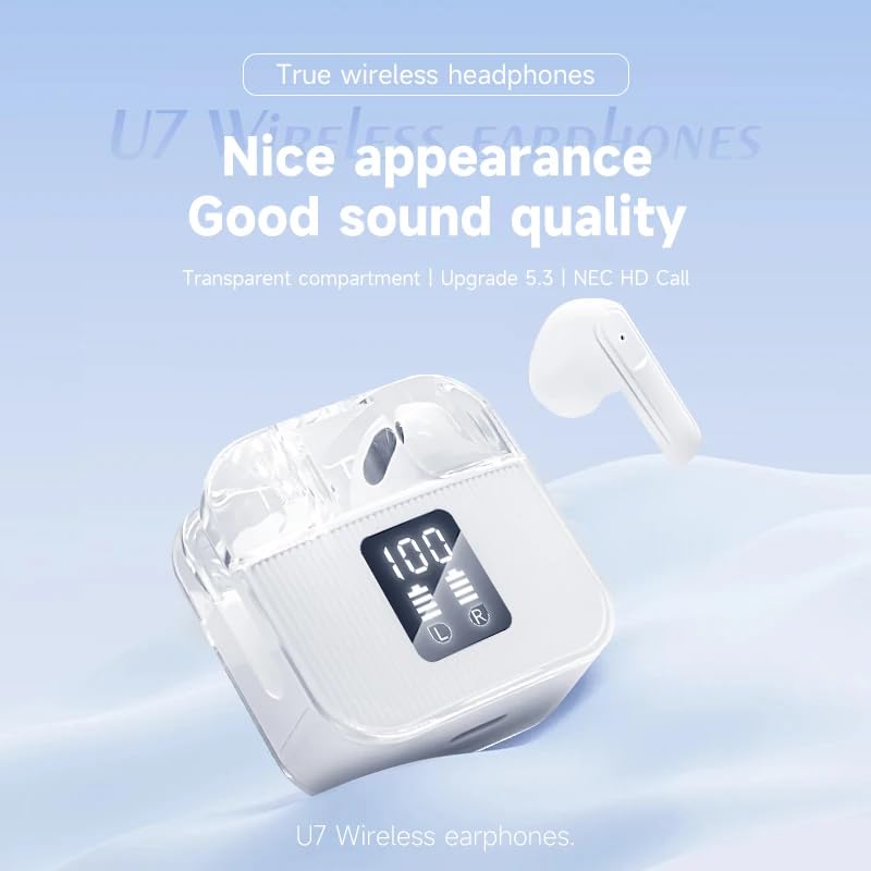 U7 Ultra Stereo Wireless Earbuds with Crystal Clear Audio
