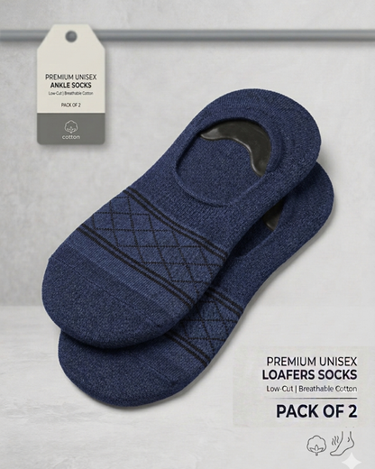 Premium Unisex No-Show Socks -Pack of 2 Sets