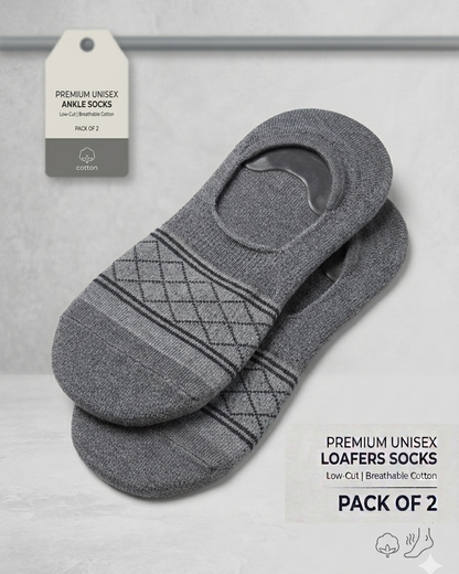 Premium Unisex No-Show Socks -Pack of 2 Sets