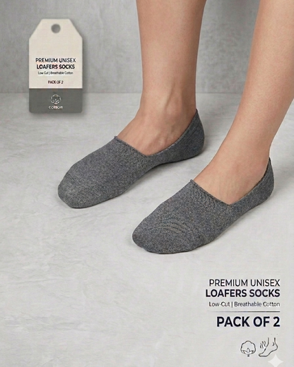 Premium Unisex No-Show Socks -Pack of 2 Sets