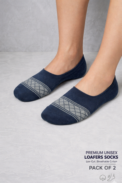 Premium Unisex No-Show Socks -Pack of 2 Sets