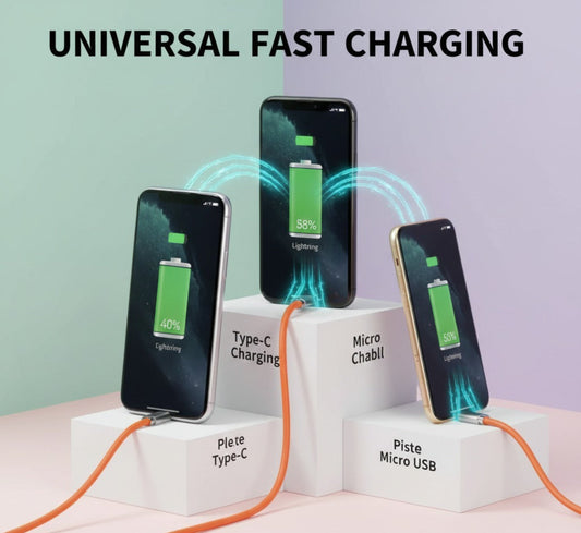 High-Speed Fast Charging & Data Sync Cable-Orange Edition