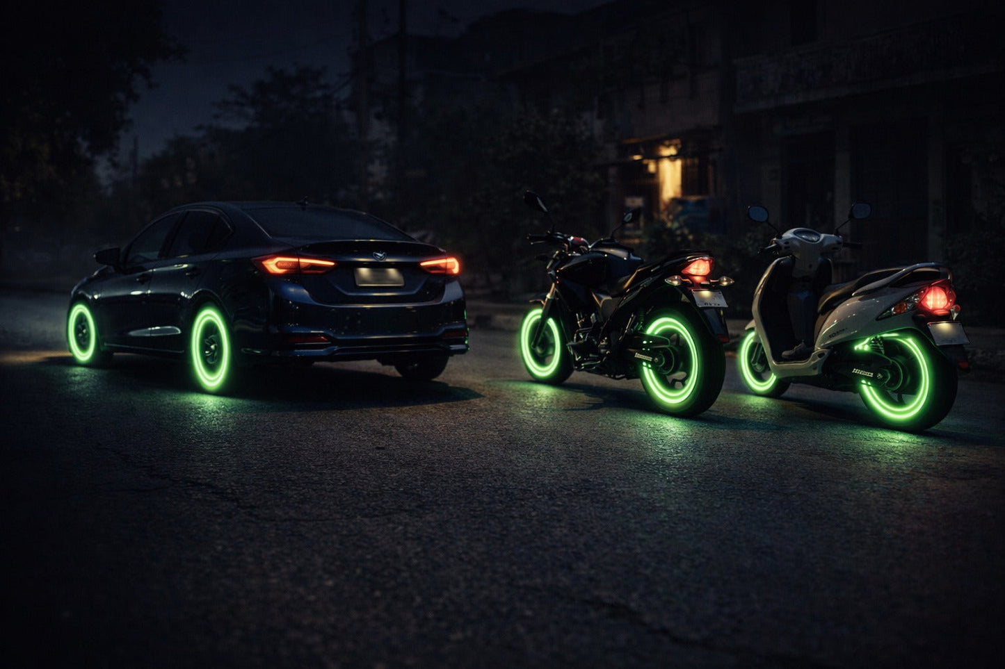 Tyre Valve Caps Luminous Glow Car Tire Valve Cap Covers vaal cap (4 Pcs Set)